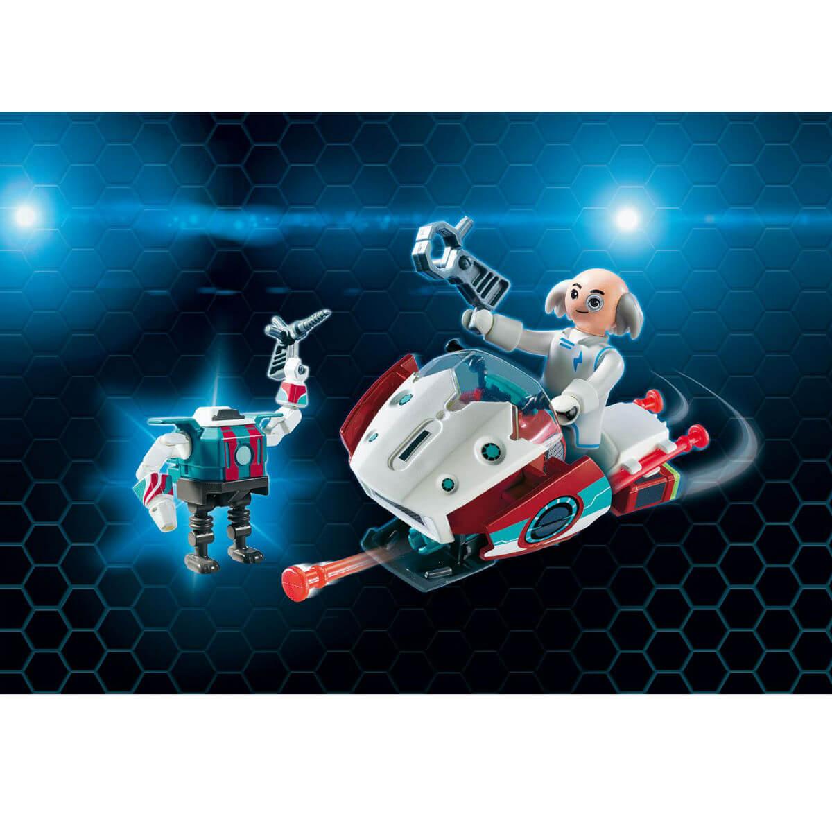 Конструктор Playmobil Супер4: Скайджет с Доктором Х и Робот