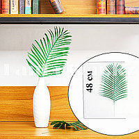 Искусственные пальмовые листья с тонкими стеблями бутафорские ветки пальмы муляж зелени (1 шт)