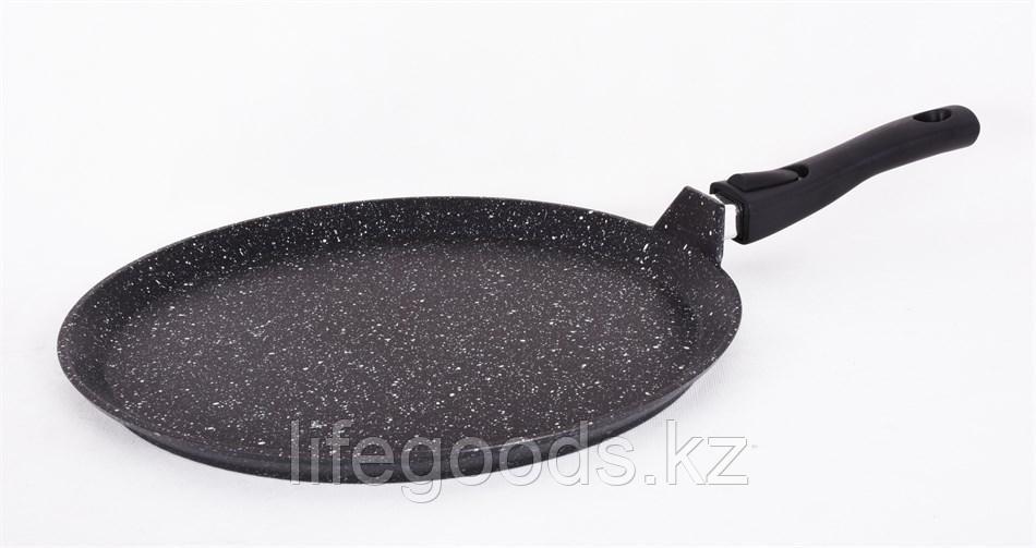 Сковорода-лавашница 350мм, АП (темный мрамор) со съемной ручкой слмт352а - фото 8 - id-p71152820