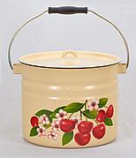 Ведро 9 л., цельноштампованное. ЦВЕТУЩАЯ ВИШНЯ С-1221Ц/4Км