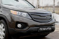 Решётка радиатора с сеткой металлик KIA Sorento R 2010-2013, фото 2