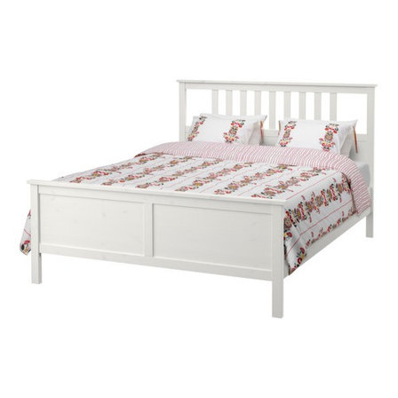 Кровать ХЕМНЭС белая морилка 160х200 Лурой ИКЕА, IKEA, фото 2