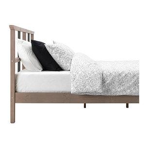 Кровать каркас РИКЕНЕ 140х200 серо-коричневый ИКЕА, IKEA , фото 2