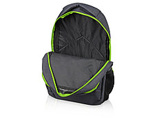 Рюкзак Metropolitan, серый с зеленой молнией, фото 3
