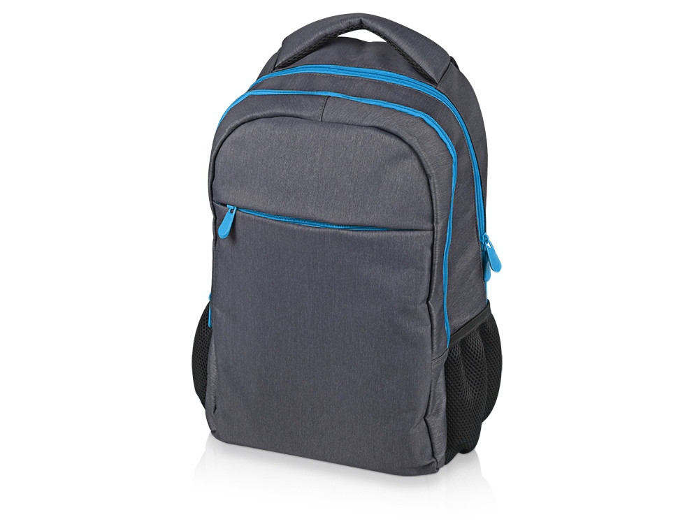 Рюкзак Metropolitan, серый с голубой молнией - фото 1 - id-p71167680