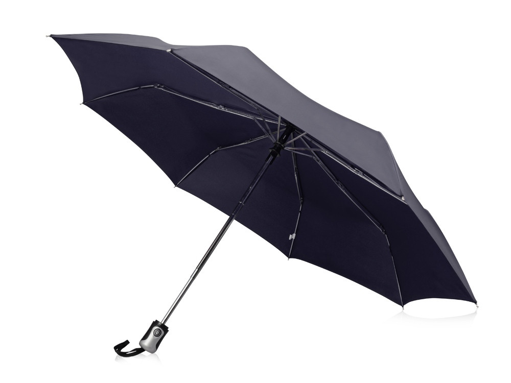 Зонт Alex трехсекционный автоматический 21,5, темно-синий (Р) - фото 1 - id-p71167698
