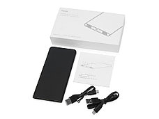 Портативное зарядное устройство с красной подсветкой логотипа Faros, soft-touch, 4000 mAh, фото 4
