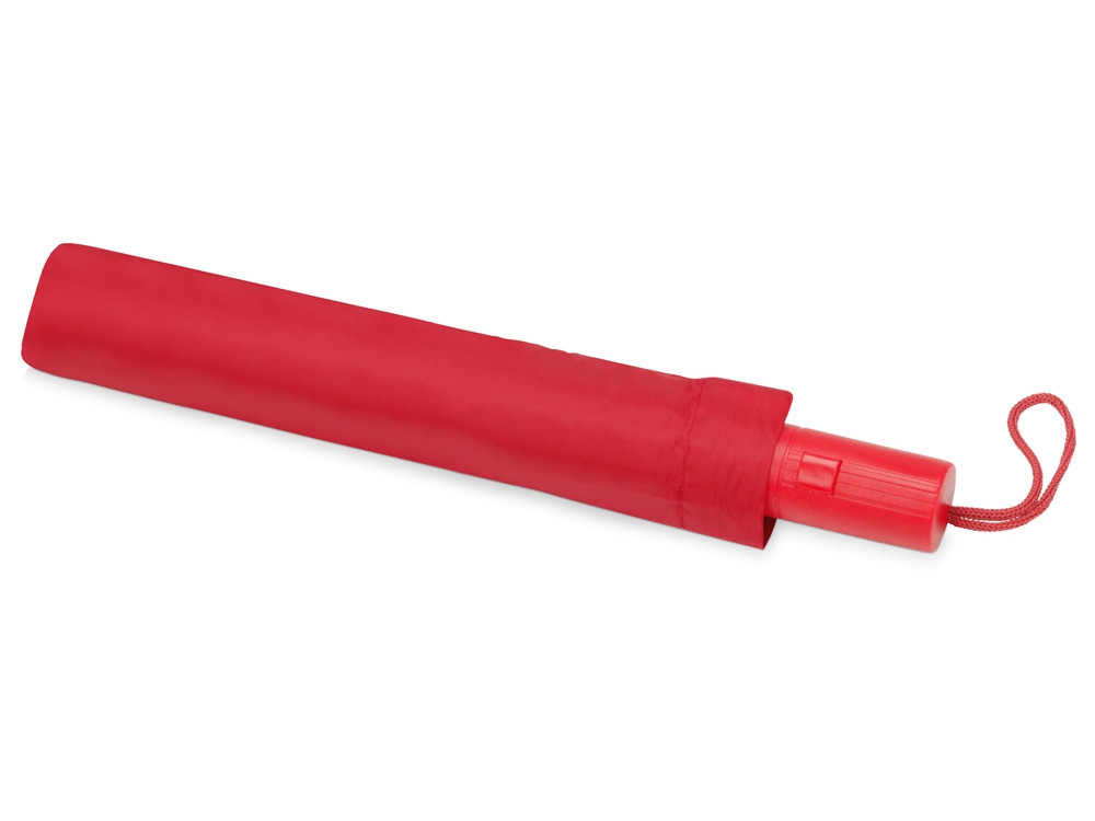 Зонт складной Tulsa, полуавтоматический, 2 сложения, с чехлом, красный (Р) - фото 4 - id-p71167896