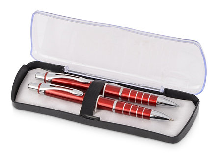 Набор Celebrity Райт: ручка шариковая, карандаш в футляре красный, фото 2