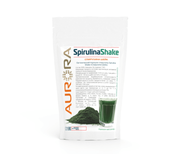 Органический порошок Спирулина Шейк (Spirulina Shake)