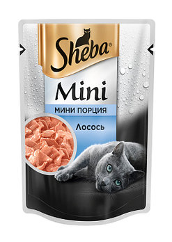 Sheba mini с лососем, 50 гр. | Шеба мини влажный корм для кошек |