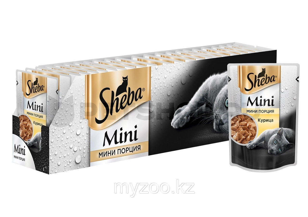 Sheba mini с курицей, 50 гр. х 33 шт. | Шеба мини влажный корм для кошек |
