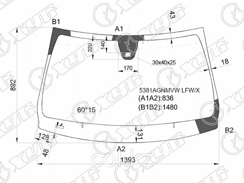 Стекло лобовое +дд в клей MERCEDES BENZ A CLASS (W176)/GLA (X156)/CLA CLASS (X117) 15-