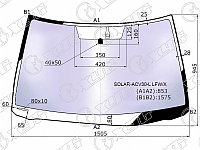 Стекло лобовое атермальное +дд в клей TOYOTA CAMRY 01-06 (Solar-X защита от ультрафиолета)