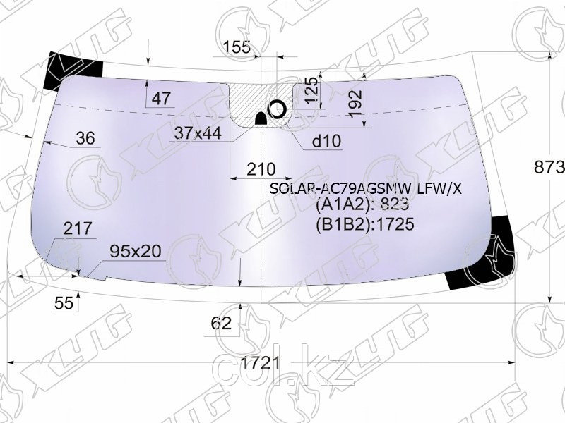 Стекло лобовое атермальное +дд в клей MAZDA 6 4/5D SED/WGN 12-
