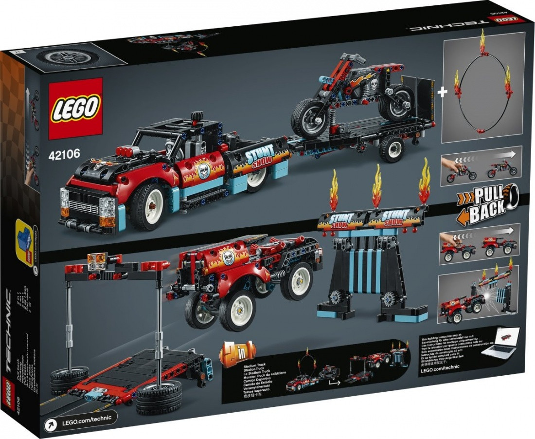 42106 Lego Technic Шоу трюков на грузовиках и мотоциклах, Лего Техник - фото 2 - id-p71178046