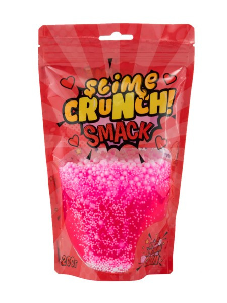Жвачка для рук Crunch-Slime Хрустящий слайм "SMACK" с ароматом земляники, 200 гр.