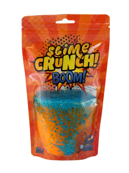 Жвачка для рук Crunch-Slime Хрустящий слайм "BOOM " с ароматом апельсина, 200 гр.