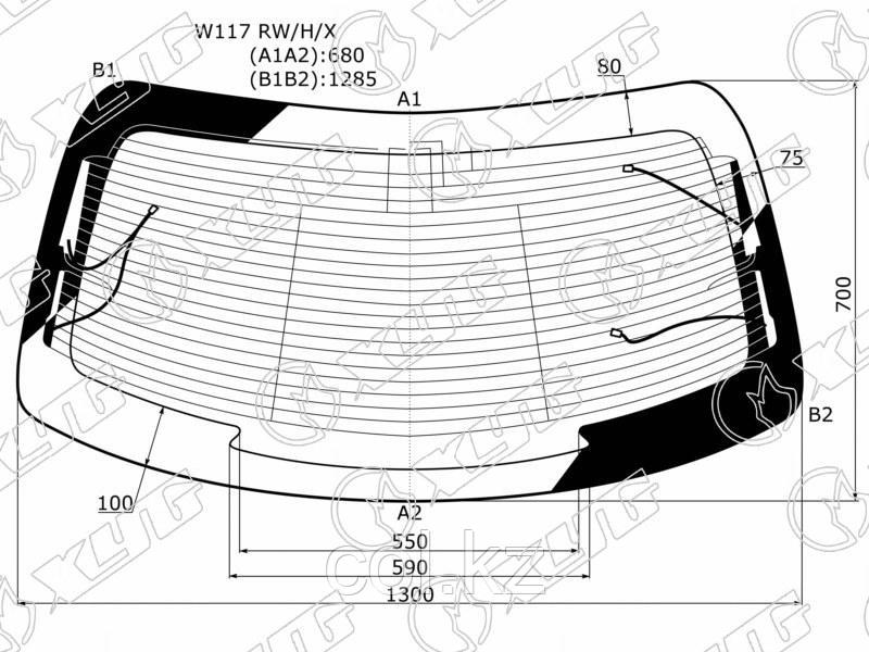 Стекло заднее с обогревом в клей MERCEDES-BENZ C-CLASS CLA (C117) 4D 13-