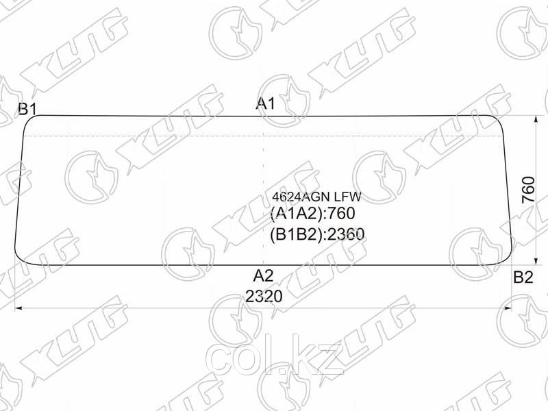 Стекло лобовое в резинку DAF 95(PEGASO TRONER)TE47 88-08