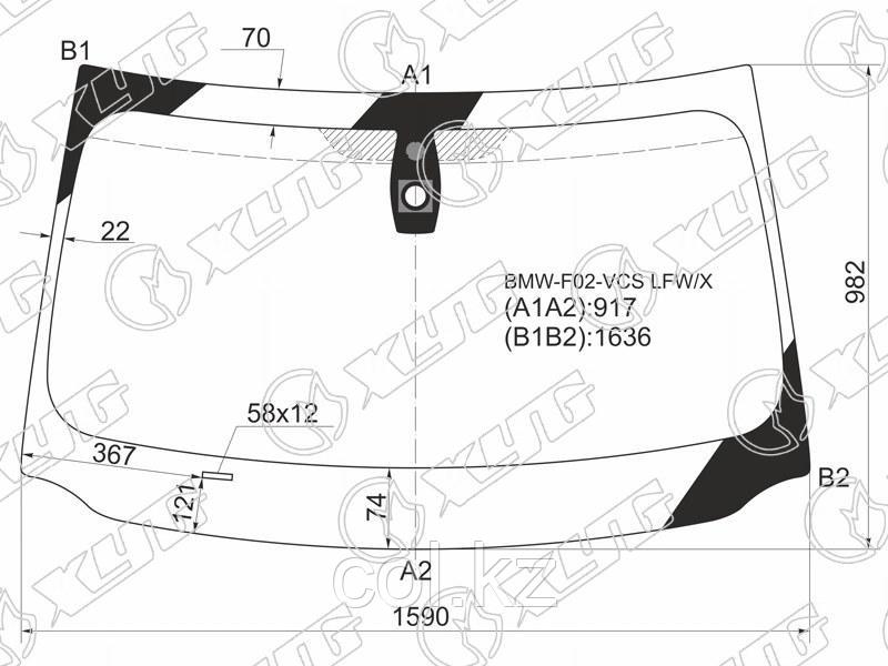 Стекло лобовое +дд в клей BMW 7-SERIES F01/02 08-15