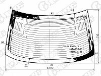 Стекло задннее с обогревом в клей LEXUS IS III (250/350) 4D 14-