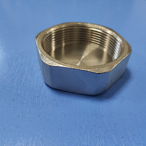Заглушка с внутренней резьбой латунь никель Ду 50 G2" HLV, фото 3