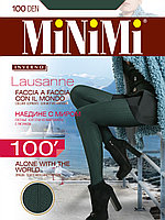Колготки MINIMI Lausanne 100 ден с рельефным узором "полоски и зигзаги", 5 оттенков