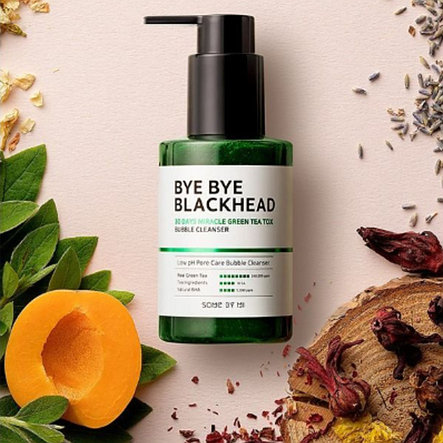 Маска-пенка от чёрных точек BYE BYE BLACKHEAD 30 Days Miracle Green TeaTox Bubble Cleanser, фото 2