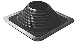 Проходник для крыш №7, окрашенный, черный, силикон (152-280мм)