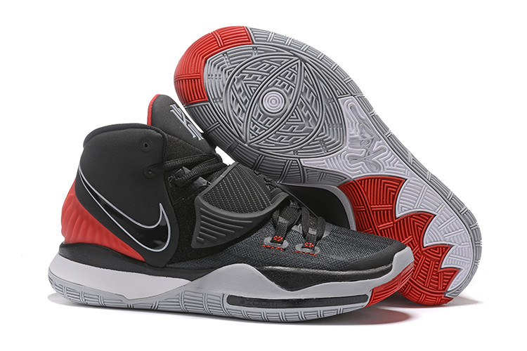 Баскетбольные кроссовки Nike Kyrie 6 (VI) "Gray-Red" sneakers from Kyrie Irving - фото 1 - id-p71207856