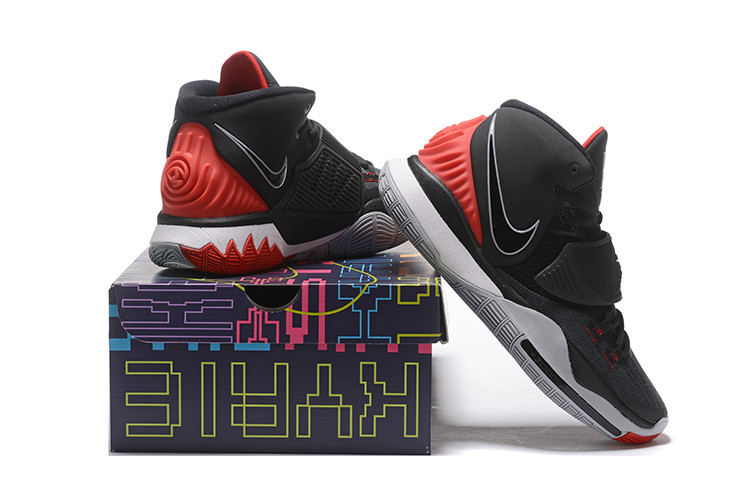 Баскетбольные кроссовки Nike Kyrie 6 (VI) "Gray-Red" sneakers from Kyrie Irving - фото 4 - id-p71207856