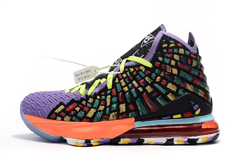 Баскетбольные кроссовки Nike Lebron 17 (XVII ) "Multicolor" sneakers from LeBron James - фото 4 - id-p71208004