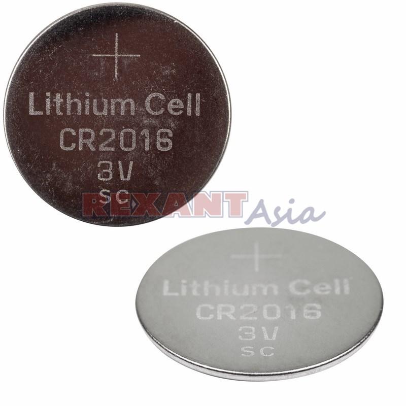Литиевые батарейки CR2016, 3 В, 80 mAh, 5 шт. (30-1106) REXANT