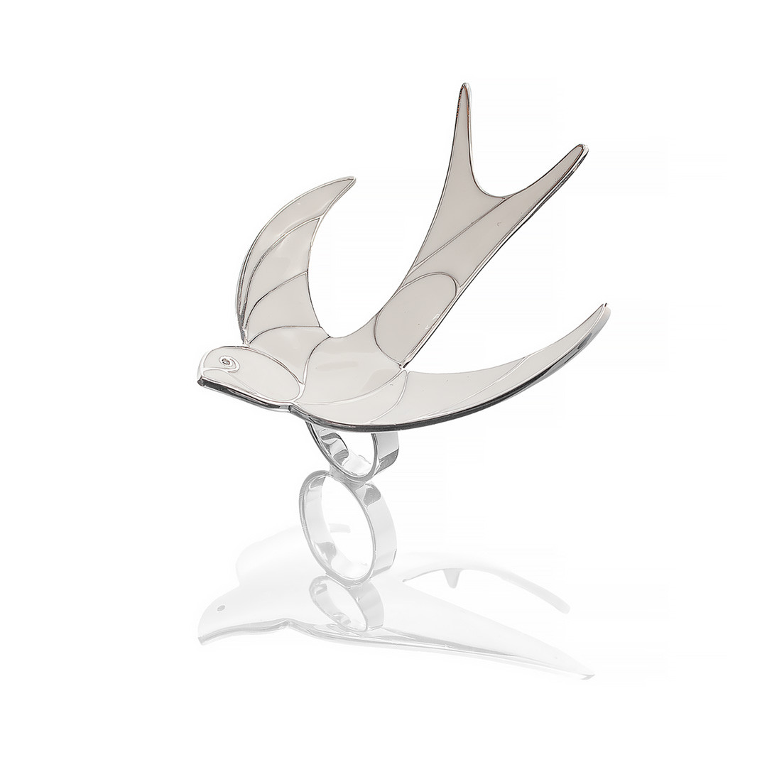 Серебряное Кольцо Ласточка Brosh Jewellery Серебро 925 (белый)