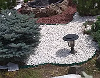 Белая мраморная крошка щебень в мешках