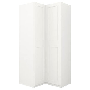 Гардероб угловой ПАКС Гримо белый, 111/111x236 см ИКЕА, IKEA, фото 2