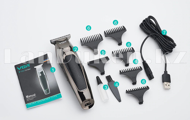 Триммер для бритья VGR V-030 машинка для стрижки бороды окантовки (аккумулятор и USB)
