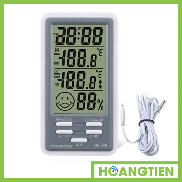 Цифровой термометр гигрометр с функцией часов DC-803 - фото 4 - id-p71213433