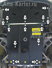 Защита картера двигателя и кпп  BMW 3-серия E46 1998-2001