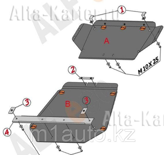 Защита картера двигателя и кпп BMW X5 E70