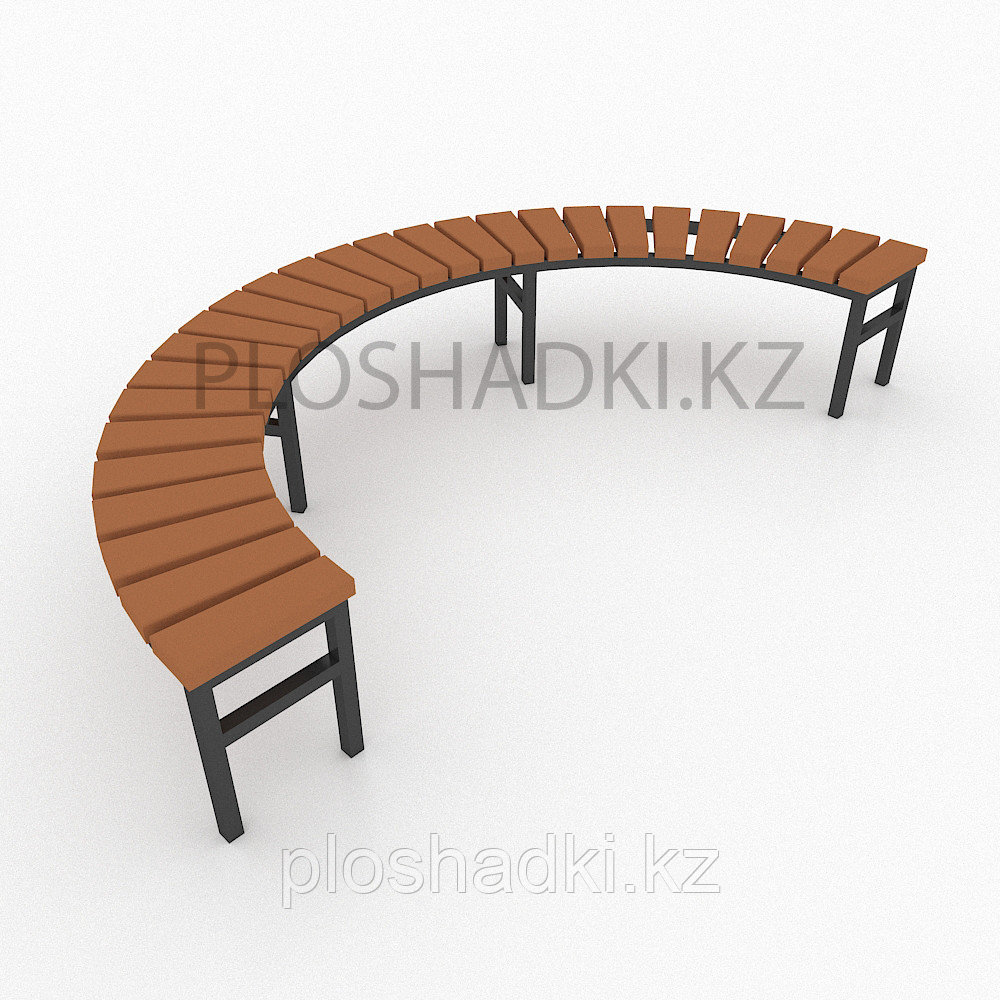 Скамейка деревянная полукркуглая, фото 1