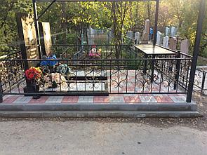 Благоустройство мест захоронений  тротуарной плиткой "Комбинированной"