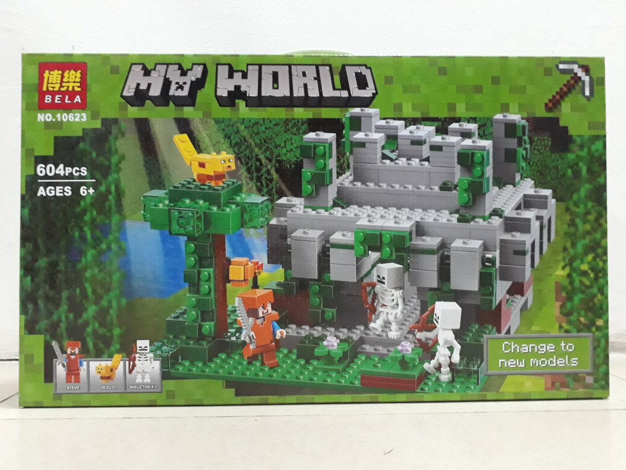 Конструктор My world 10623 604 pcs. "Храм в джунглях". Minecraft. Майнкрафт. Подарок.