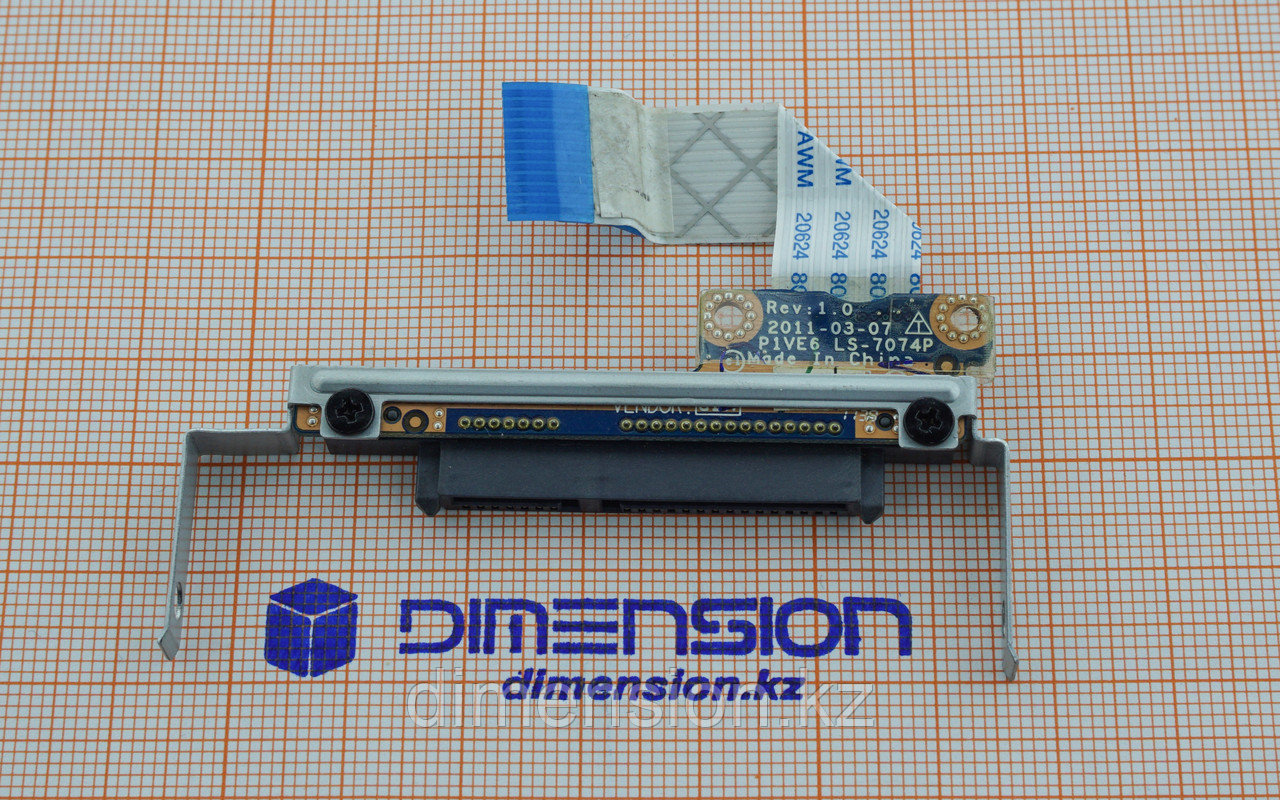 Шлейф с разъемом для жесткого диска HDD для ноутбука ACER Aspire One 722 (P1VE6) LS-7074P