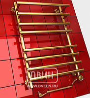 ДВИН Полотенцесушитель F primo electro 60/50 1"-3/4"-1/2" Электрический ТЭН справа (К эл. золотой хром)