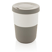 Стакан из PLA для кофе с собой 380 мл, серый, , высота 11,5 см., диаметр 8,6 см., P432.832