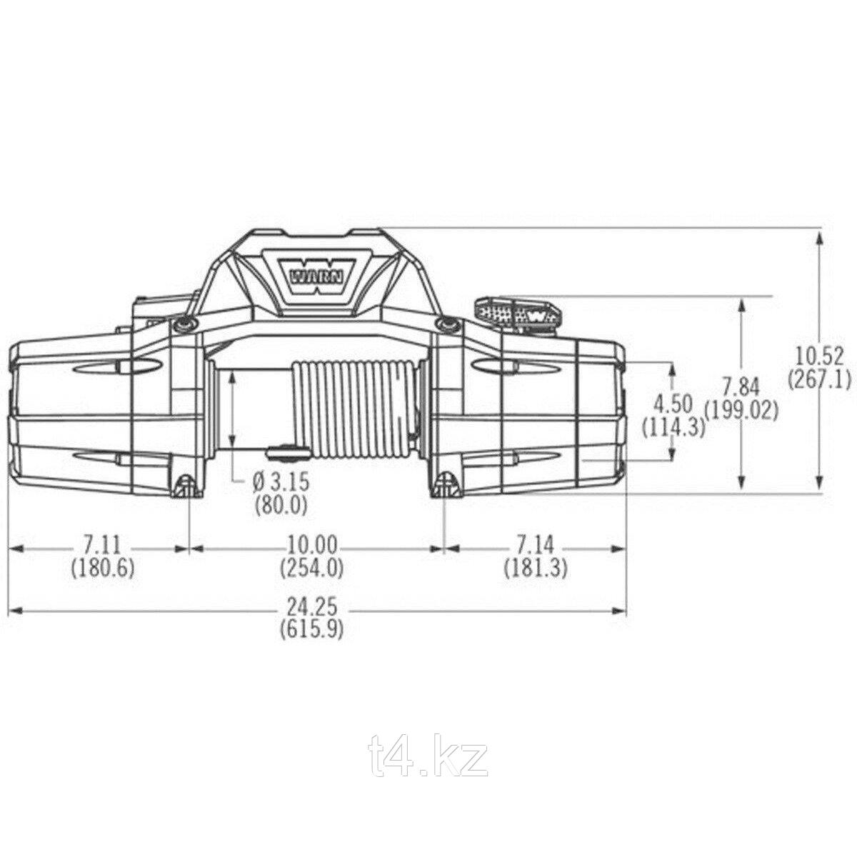 Лебёдка 4535 кг / 10000 lbs - WARN ZEON 10 с металлическим тросом - фото 2 - id-p71255257