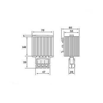 Обогреватель шкафной iPower HG140 100W 110-250V AC/DC, фото 2