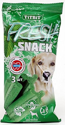 TitBit Fresh Snack лакомства для чистки зубов для средних собак 3шт